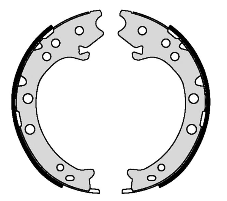 Гальмівні колодки барабанні