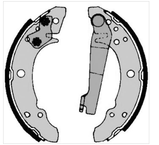 Гальмівні колодки барабанні