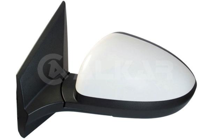 дзеркало в сборе, ліве,електр.,  випуклий + обогрів  під покрас. Black Base, 5 Pins, BLACK BASE