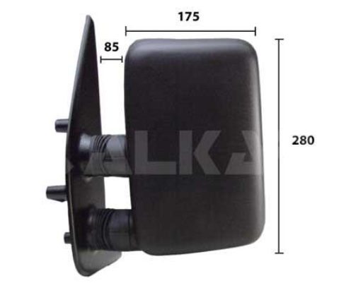 зеркало лев.,ручн.,выпукл., корот.крепл. 85 X 280 X 175 CT[OE 8153 GT]