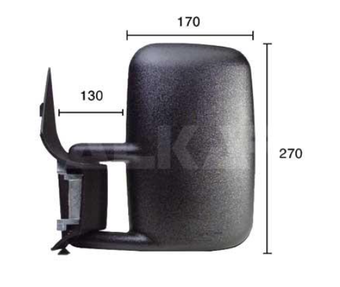 зеркало ливов. ручн. регул., выпукл.