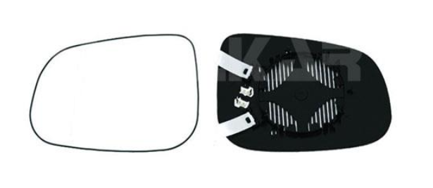 Вкладиш дзеркала лівий, випуклий + обогрів 2 Pins,