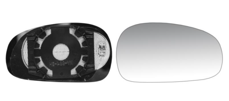 зеркало правое стекло + держак, обогрев., выпукл.