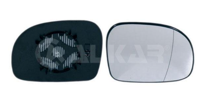 Держатель зеркала правый+стекло, асферич., обогрев.