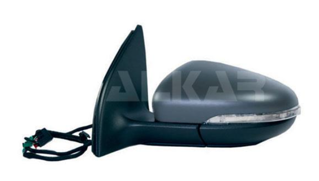 дзеркало лів.,електр., асферич.,обогрів., грунт., + поворот, 6 Pins, VW[OE 5K0 857 521]