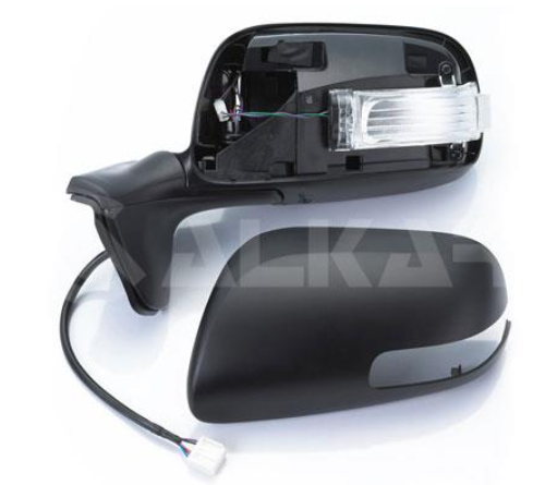 Зеркало в сборе,лев.,элект.,асферич,обогрев, грунт,+ук.поворот, 7 Pins,