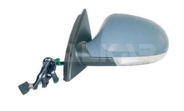 зеркало лев., электрорегулировка с поворотником, с подогрев., foldable, асферическое, грунт.