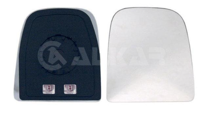 зеркало правое стекло + держак, обогрев., выпукл.