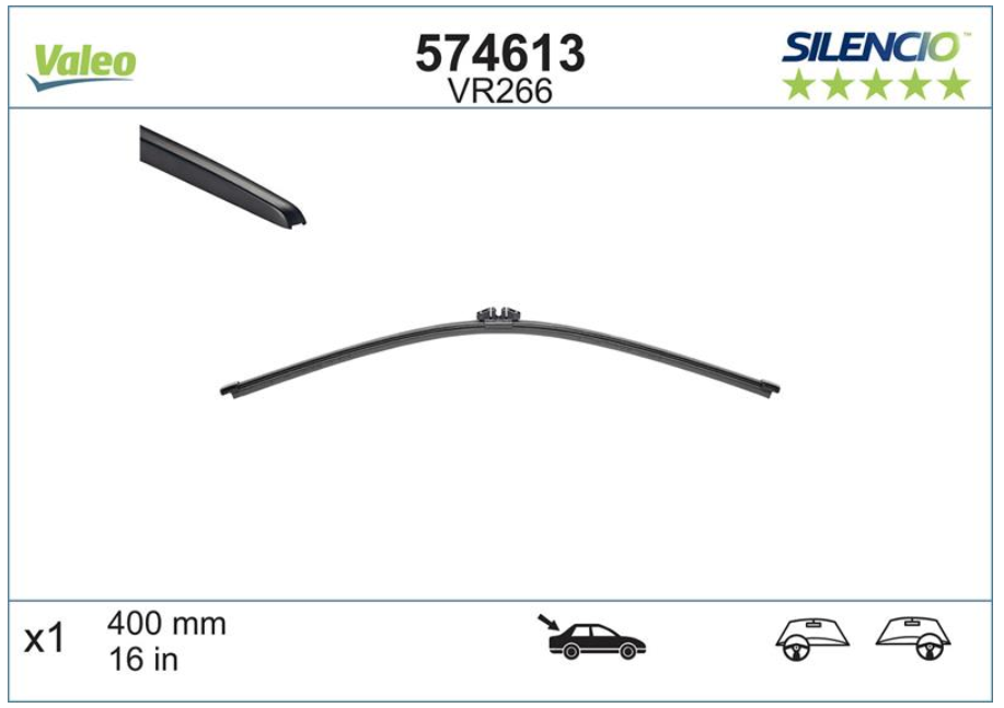 Склоочисник задній VALEO / 400 мм. / 574613 - зображення 1