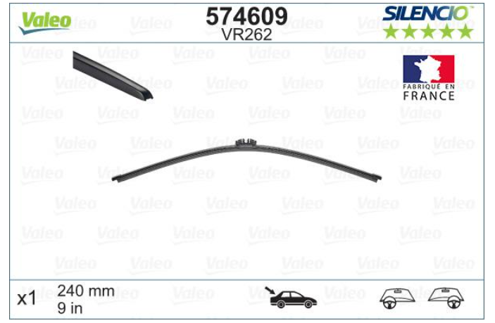 Стеклоочиститель задний VALEO/240 мм. /