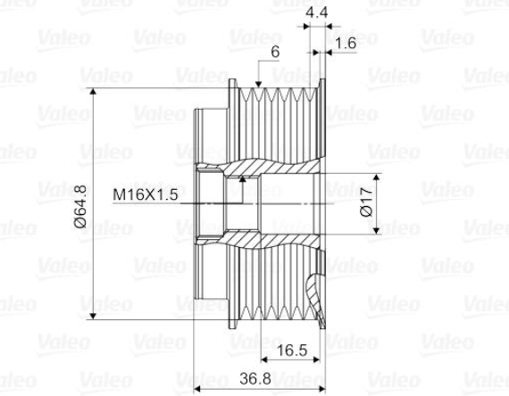 Механізм вільного ходу генератора 588107 - зображення 2