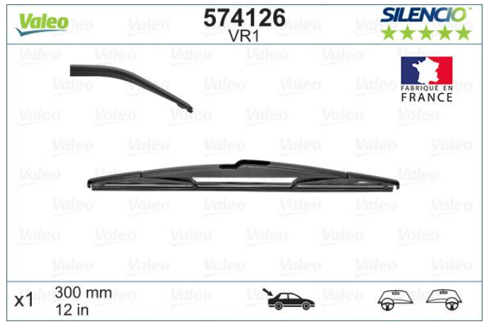 Стеклоочиститель задний VALEO SILENCIO/300 мм. /