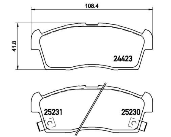 Гальмівні колодки дискові P61 108 - зображення 2
