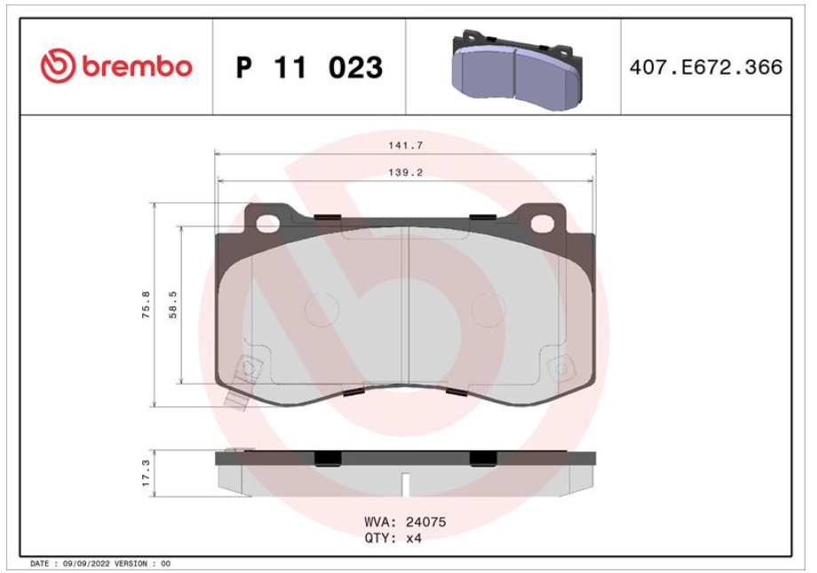 Гальмівні колодки дискові P11 023 - зображення 2