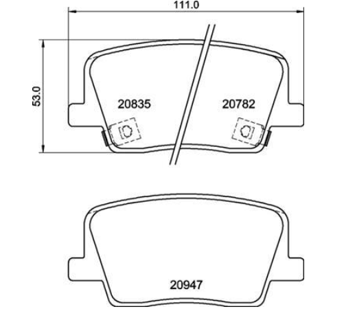 Гальмівні колодки дискові P77 003 - зображення 2