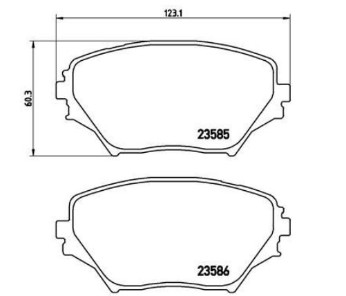 Гальмівні колодки дискові P83 055 - зображення 2