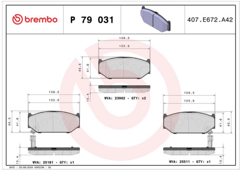 Гальмівні колодки дискові P79 031 - зображення 2