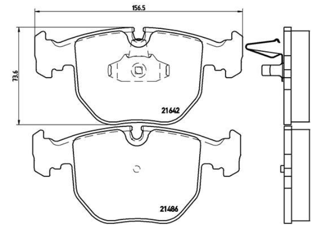 Гальмівні колодки дискові P06 021 - зображення 2