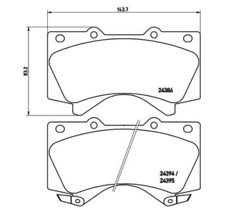 Гальмівні колодки дискові P83 107 - зображення 2