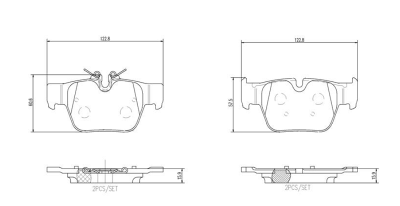 Гальмівні колодки дискові P06 117 - зображення 2