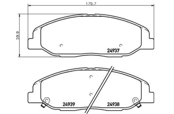 Гальмівні колодки дискові P09 016 - зображення 2