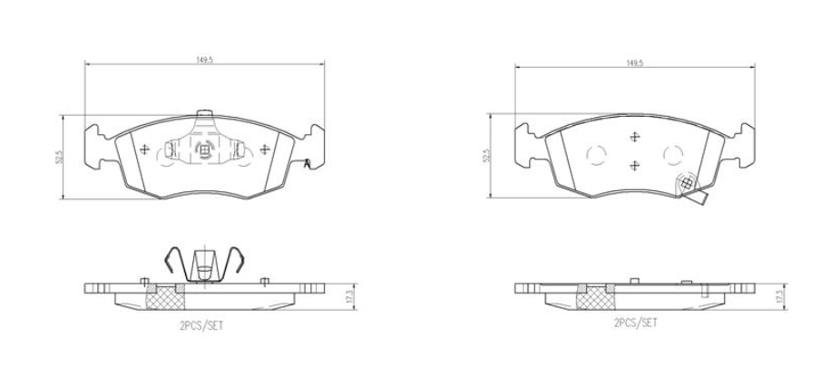 Гальмівні колодки дискові P11 031 - зображення 2