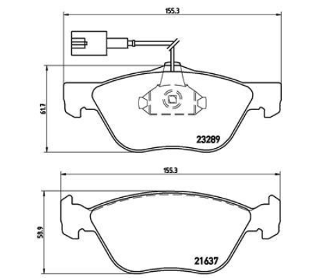 Гальмівні колодки дискові P23 077 - зображення 2