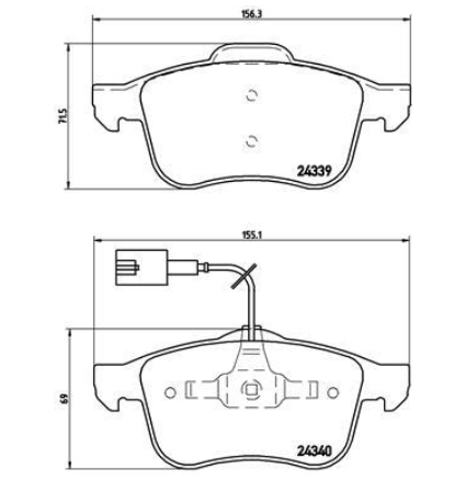 Гальмівні колодки дискові P23 103 - зображення 2