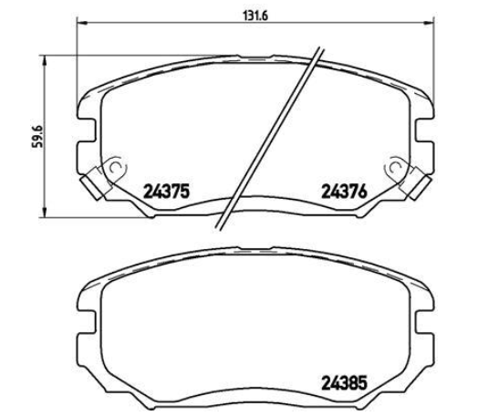 Гальмівні колодки дискові P30 038 - зображення 2