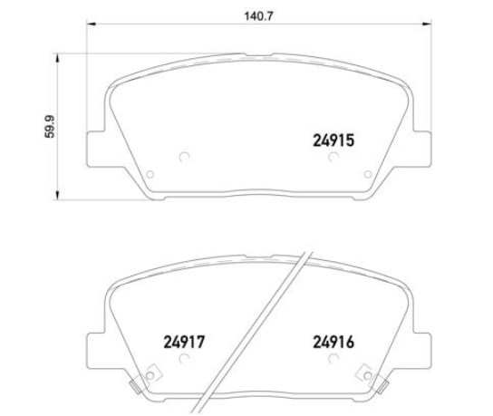 Гальмівні колодки дискові P30 065 - зображення 2