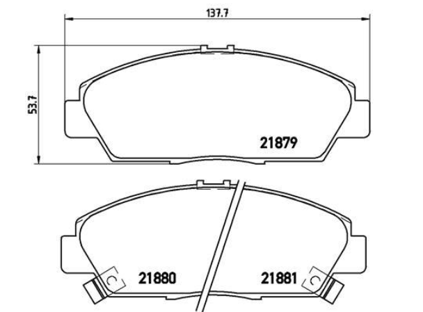 Гальмівні колодки дискові P28 021 - зображення 2