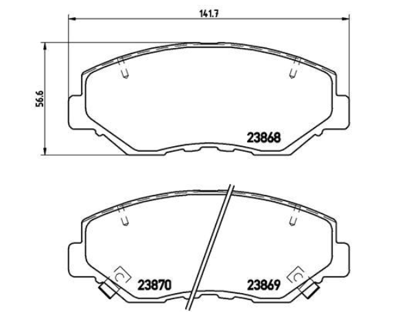 Гальмівні колодки дискові P28 035 - зображення 2