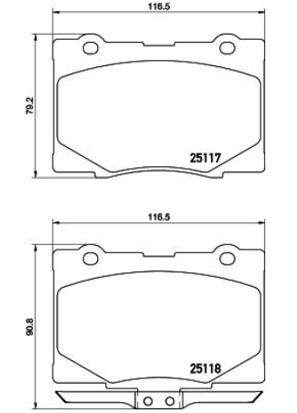 Гальмівні колодки дискові P28 079 - зображення 2