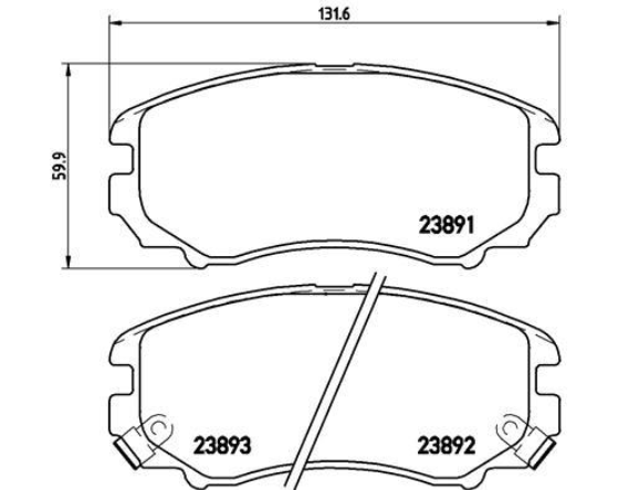 Гальмівні колодки дискові P30 018 - зображення 2