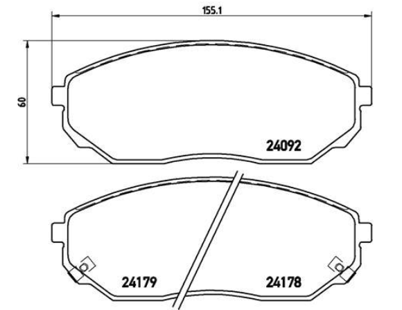 Гальмівні колодки дискові P30 019 - зображення 2