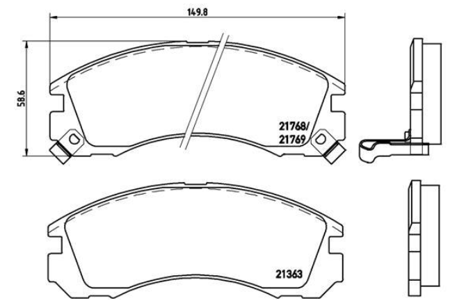 Гальмівні колодки дискові P54 017 - зображення 2