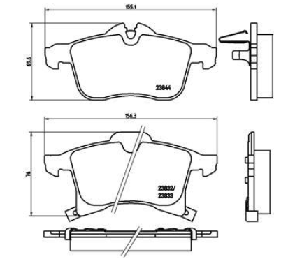 Гальмівні колодки дискові P59 045 - зображення 2