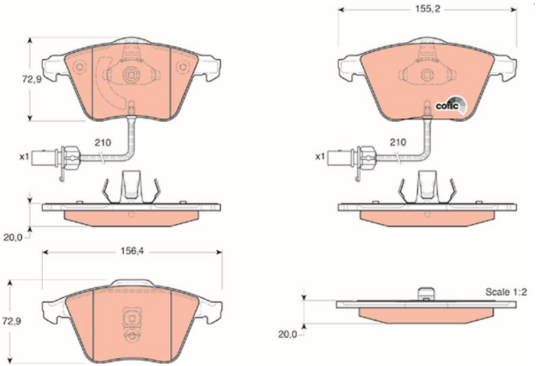 Гальмівні колодки GDB1528 - зображення 2