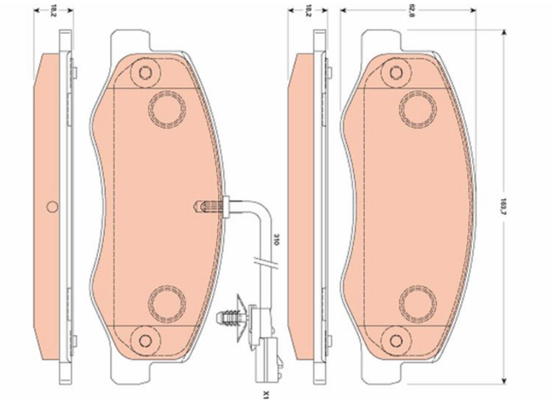 Гальмівні колодки GDB1885 - зображення 2