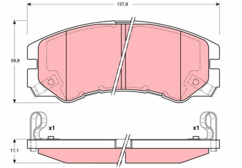 Гальмівні колодки GDB3162 - зображення 2