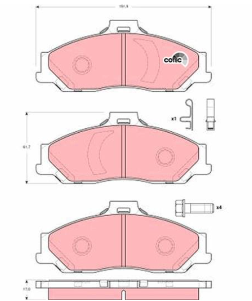 Гальмівні колодки GDB3353 - зображення 2