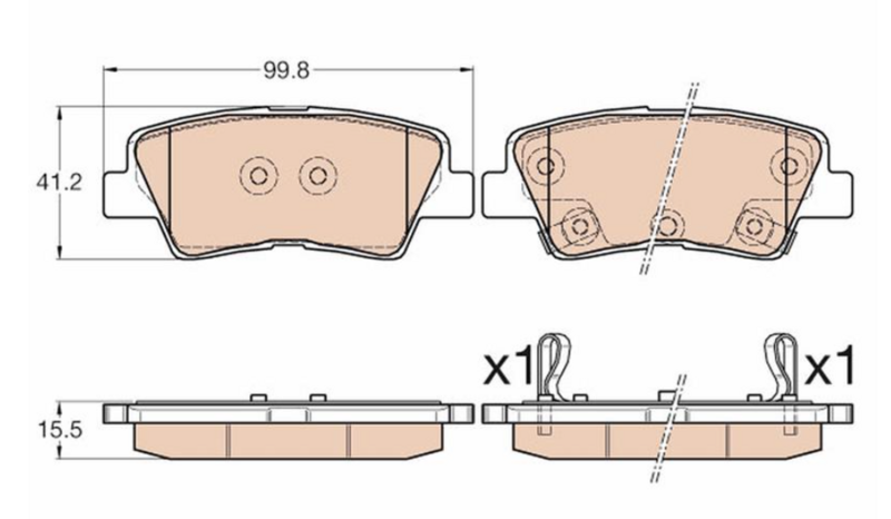 Гальмівні колодки GDB3569 - зображення 2