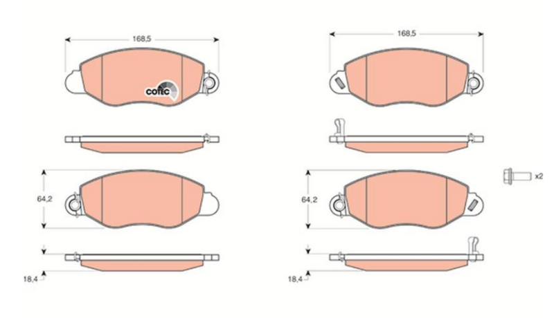 Гальмівні колодки GDB1461 - зображення 2