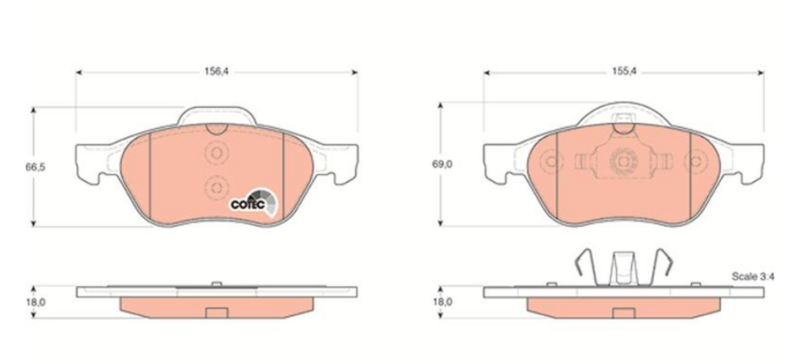 Гальмівні колодки GDB1540 - зображення 2