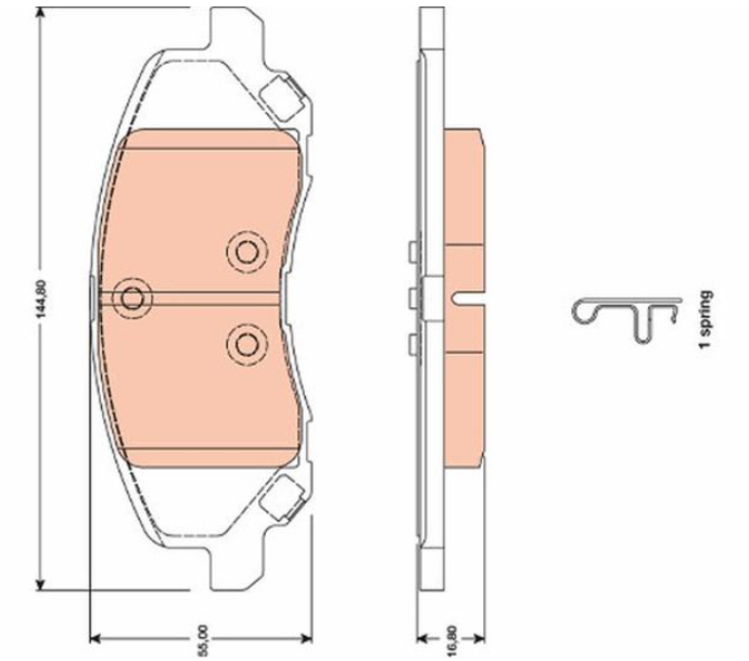 Гальмівні колодки GDB4141 - зображення 2
