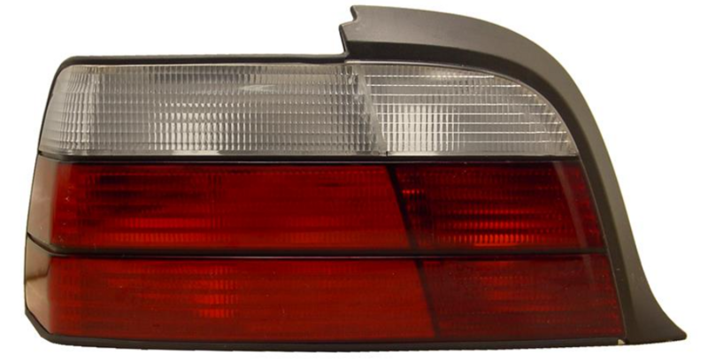 ліхтарь задний лів. без патр. COUPE, CABRIO, бело-червоний.