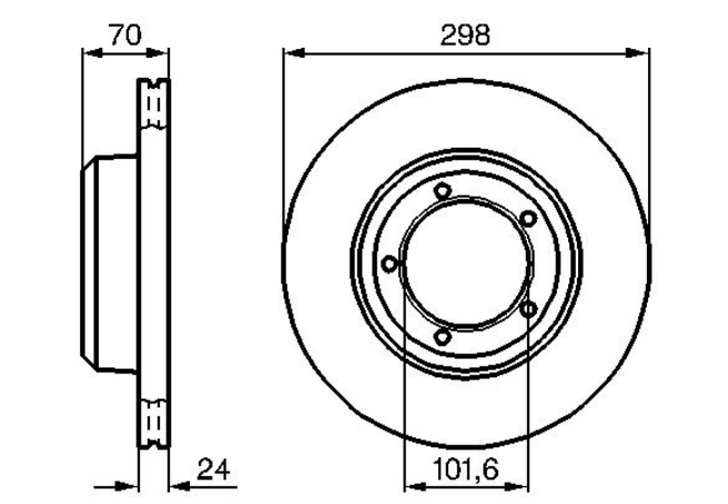 Гальмівний диск 0986478824 - зображення 2